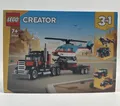 Produktbild: LEGO Creator 3in1 Tieflader mit Hubschrauber, Fahrzeuge-Set Helikopter Spielzeug