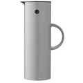 Produktbild: Stelton Isolierkanne EM77 - Doppelwandige Isolierkanne für heiße/kalte Getränke | Tee- & Kaffeekanne mit Glaseinsatz, Magnetverschluss, Schraubdeckel, Vintage-Design - 1 Liter, Hellgrau