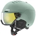 Produktbild: UVEX Ski-/Snowboardhelm WANTED VISOR - Uni., oxid green matt (58-61 cm)