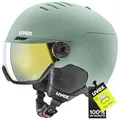 Produktbild: uvex Wanted Visor - robuster, stylischer, optimal belüfteter Skihelm mit beschlagfreiem Visier für Damen und Herren - Oxid Green matt - 58-61 cm