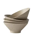 Produktbild: Jiwoo Ramen Schüssel Set 4-teilig Suppenteller Ø 20cm Tiefe Teller Set Hochwertige Bowl Schüssel mikrowellen spülmaschinengeeignet, Japanische Suppenschale für Ramen Suppe Salat Spaghetti