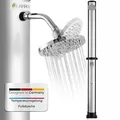 Produktbild: Solardusche Victoria - bis 60°C – mit schwenkbarem Duschkopf, Fußdusche & Gartenschlauch Anschluss Gartendusche Außendusche - 40 Liter - 225 cm