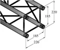 Produktbild: ALUTRUSS DECOLOCK DQ4-S3000 4-Punkt-Traverse sw