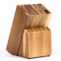 Produktbild: Coninx Messerblock Akazienholz | Messerhalter 15 Schlitze Kochmesser | Messerblock Holz Ohne Messer | Geeignet für 15 Messer, Wetzstahl | Messerhalter für Küchenmessern | 13 x 19 x 22 cm
