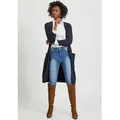 Produktbild: Vila Longstrickjacke VIRIL LONG L/S KNIT CARDIGAN - NOOS in knielanger Form blau M (38)