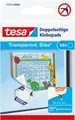 Produktbild: Tesa doppelseitige Klebepads TACK / Transparente Klebestreifen zum Aufhängen an