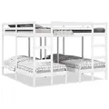 Produktbild: vidaXL Dreifach-Etagenbett Weiß 200x200/80x200 cm Massivholz Kiefer