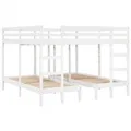 Produktbild: vidaXL Dreifach-Etagenbett Weiß 200x200/80x200 cm Massivholz Kiefer 3308584