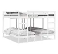 Produktbild: vidaXL Etagenbett, Dreifach-Etagenbett Weiß 200x200/80x200 cm Massivholz Kiefer