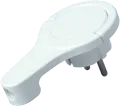 Produktbild: EL WS EF WS - Schutzkontaktstecker Typ F - CEE 7/4, weiß