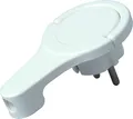 Produktbild: Kopp Schutzkontakt-Winkelstecker extraflach 172002037 | Schuko-Stecker 250V 16A | mit Klappgriff | Kabelschutz | weiß