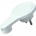 Produktbild: Kopp Kunststoff-Schutzkontakt-Flachstecker, Bügel, für 3x1,5 mm², arktisweiß