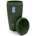 Produktbild: YourCasa Regentonne 240 Liter [RainCatcher] Messing Wasserhahn & Deckel - Regenfass Frostsicher aus Kunststoff (Forest)