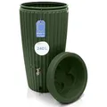 Produktbild: YourCasa Regentonne 240 Liter [RainCatcher] Messing Wasserhahn & Deckel - Regenfass Frostsicher aus Kunststoff - Regenwassertonne - Regenwassertank Garten Wassertank Regensammler Wasserfass (Forest)