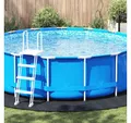 Produktbild: vidaXL Bodenschutzmatte, Bodenfolie für Pools Schwarz Ø 458 x 0,1 cm Vliesstoff