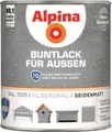 Produktbild: Alpina Buntlack für Innen & Außen Silbergrau seidenmatt 750 ml