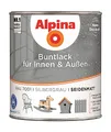 Produktbild: Alpina Buntlack für Innen & Außen Silbergrau seidenmatt 750ml