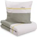 Produktbild: s.Oliver Bettwäsche s.Oliver Satinbettwäsche, Mako-Satin, 2 teilig, Leinenstruktur mit modernem Farbstatement