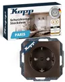 Produktbild: Kopp PARIS Schutzkontaktsteckdose in Palisander-Braun - Hochwertige 1-fach Unterputz-Steckdose 16A - Stilvolle IP20 Einbausteckdose mit erhöhtem Berührungsschutz - Steckdosen-Unterputz 250V~