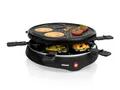 Produktbild: Tristar Raclette, 6 Raclettepfännchen, Tischgrill für 2-6 Personen Crepesmaker, Raclet Gerät Camping geeignet