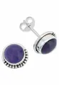 Produktbild: Ohrstecker 925 Silber Amethyst lila Stein Edelstein Ohrringe echt Silber Damen Sterling Silber Stecker Geschenk(MOS-018-01)