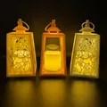 Produktbild: 3er Set LED Deko Laternen gelb  für draußen - Outdoor geeignet warmweiß Timer