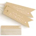 Produktbild: 50pcs Geschenkanhänger Danke Kraftpapier Tags mit 10m Hanfseil Karton Geschen...