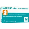 Produktbild: NAC 200 akut-1A Pharma Brausetabletten 20 St