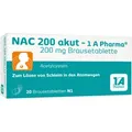 Produktbild: NAC 200 akut - 1 A Pharma Brausetabletten 20 St