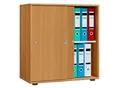 Produktbild: Schiebetürenschrank, aus Holz, abschließbar, 2 OH, B 700 x T 400 x H 740 mm, Buche-Dekor