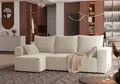 Produktbild: 4ALLHOME Ecksofa Cordi mit Schlaffunktion, Couch, Sofa mit Bettkasten, Cord, Eckcouch, L-Form Poso 100 Beige