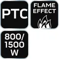 Produktbild: NEO TOOLS Elektrokamin mit Heizlüfter 800 W/1500 W Elektro Kamin