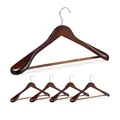 Produktbild: Anzug kleiderbügel Anzugbügel Hosenbügel Kleiderhänger 10 Stück 200 g braun