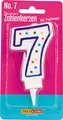 Produktbild: DECOCINO Zahlenkerzen Zahl „7“ – Torten-Kerzen Happy-Birthday-Deko, Gerbutstags-Kerzen, Geburtstags-Deko für Geburtstags-Torte & Geburtstags-Kuchen
