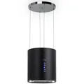 Produktbild: Klarstein Barett Inselabzugshaube Ø35 cm Umluft 558 m3/h LED Aktivkohlefilter Schwarz