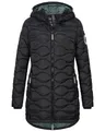 Produktbild: Sublevel Damen Winter Jacke Mantel Parka Steppjacke Steppmantel Wintermantel, Farbe:Schwarz, Größe:M 38