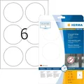 Produktbild: HERMA 8336 Wetterfeste Folienetiketten rund, 25 Blatt, Ø 85 mm, 6 pro A4 Bogen