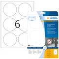 Produktbild: HERMA 8336 Schilder strapazierfähig A4 Ø 85 mm rund weiß stark haftend Folie mat