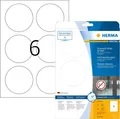 Produktbild: HERMA 8336 Wetterfeste Folienetiketten rund, 25 Blatt, Ø 85 mm, 6 pro A4 Bogen,
