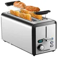 Produktbild: Steinborg Langschlitz Toaster Digitales Display m. Brötchenaufsatz 1500W