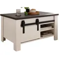 Produktbild: Furn.Design Couchtisch, Weiß, Anthrazit, Holzwerkstoff, Nachbildung,Pinie, 2 Fächer, 60x51x93 cm, FSC 100%, Wohnzimmer, Wohnzimmertische, Couchtische