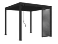 Produktbild: Weide Horizontale Lamellenwand Paneel Zubehör für Weide Pergola | Aluminium | Anthrazit, Weiß, Holzoptik | 3 Breiten | Flexibler Sichtschutz und optimale Luftzirkulation (Anthrazit, 93 cm)