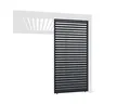 Produktbild: Weide Pavillonseitenteil Horizontale Lamellenwand für Pergola aus Aluminium 3 Maße Anthrazit, 93x234 cm, Seitenteil