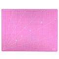 Produktbild: MAXKO Schneidematte A1 (90 x 60 cm), rosa, Bastelunterlage schnittfest, selbstheilend, beidseitig bedruckt, metrische Einteilung - Schneideunterlage, Cutting Mat, Schreibtischunterlage