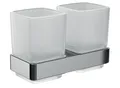 Produktbild: emco loft Doppel-Glashalter, Kristallglas satiniert, Wandmodell, 052500100,