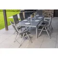 Produktbild: KETTLER BasicPlus Garten-Essgruppe, silber, Alu/Textilene, Tisch 180/240x100cm, 6 Klappstühle