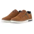 Produktbild: TOM TAILOR Herren Sneaker aus strukturiertem Lederimitat, braun, Uni, Gr. 43