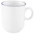 Produktbild: Seltmann Weiden Geschirr-Set Becher mit Henkel 0,25 l Compact Blaurand 10795 von Seltmann Weiden, Porzellan