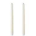 Produktbild: UYUNI Lighting LED-Kerze UYUNI Lighting LED Stabkerzen Taper 2er Set, Echtwachs, 3D Flamme, Timer beige 25 cm