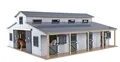 Produktbild: KIDS GLOBE - Stall mit 7 Boxen und Weide – 75 x 69 x 31 cm – ohne Tiere - 1/2...
